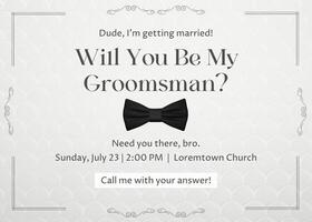 Groomsman Invitation template