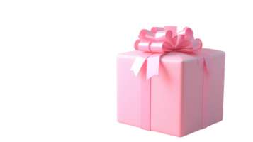 Pink Gift Box on Transparent Background png