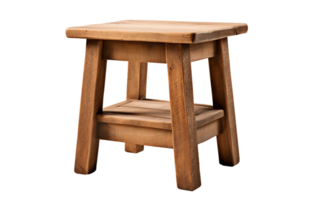 Distinctive Farmhouse Side Table On Transparent Background png