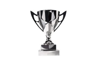 trophée moulage frappant ombres sur transparent Contexte png