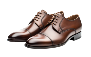 Luxury Leather Derby Shoes On Transparent Background png