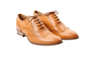 Men's Vintage Brogues Shoes On Transparent Background png