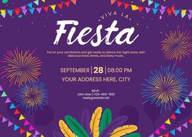 Fiesta Party Invitation template