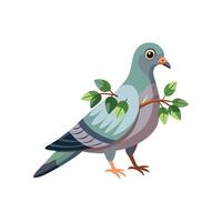 Realistic pigeon-bird concept illustration vector