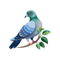 Realistic pigeon-bird concept illustration vector