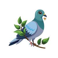 Realistic pigeon-bird concept illustration vector