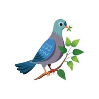 Realistic pigeon-bird concept illustration vector