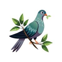 Realistic pigeon-bird concept illustration vector