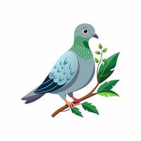 Realistic pigeon-bird concept illustration vector