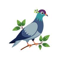 Realistic pigeon-bird concept illustration vector