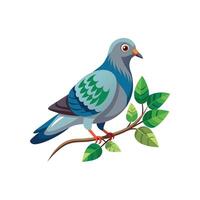 Realistic pigeon-bird concept illustration vector