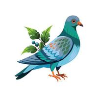 Realistic pigeon-bird concept illustration vector