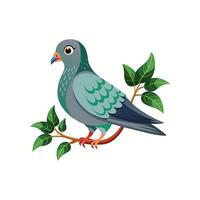 Realistic pigeon-bird concept illustration vector