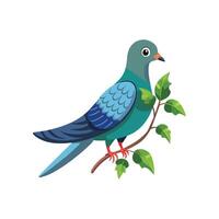 Realistic pigeon-bird concept illustration vector