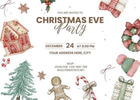 Christmas Eve Party Invitation template