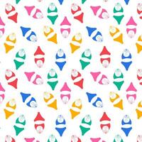 Seamless pattern with colorful swimsuits.Flat summer illustration for textile print, wrapping paper. vector