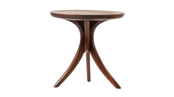 Walnut Accent Table On Transparent Background png