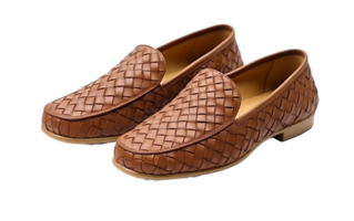 Woven Texture Slip-On Loafers On Transparent Background png