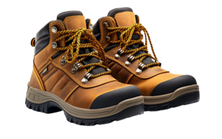 Steel-Toe Boots for Tough Jobs On Transparent Background png