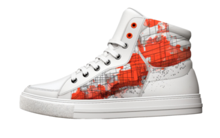 Urban-Inspired High-Top Sneakers On Transparent Background png