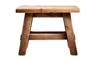 Farmhouse Wooden Side Table On Transparent Background png