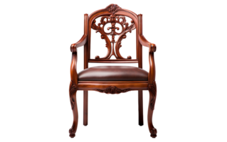 clásico de madera silla obra maestra en transparente antecedentes png