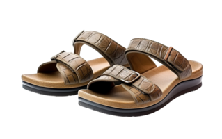 gewoontjes aantrekken sandalen met comfortabel voetbed Aan transparant achtergrond png