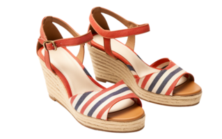 Beach-Ready Espadrille Sandals On Transparent Background png