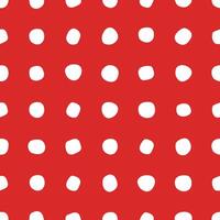 Seamless Tiling Hand Drawn Cartoon Polka Dot Pattern vector