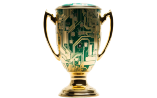 Circuit Board Trophy On Transparent Background png