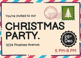 Christmas Party Invitation Card Template