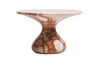 Unique Design of Oval Marble Side Table On Transparent Background png