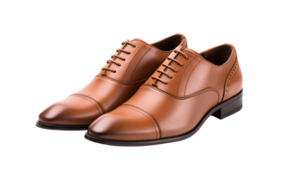 Classic Brown Oxford Shoes On Transparent Background png