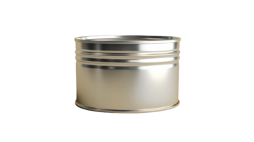 Empty tin can, on transparent background, format png