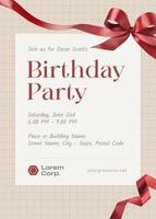 Birthday Invitation Card template