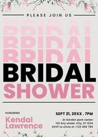 Bridal Shower Invitation Card Template