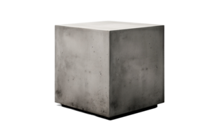 Concrete Block Side Table On Transparent Background png