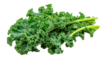 Green Kale Leaves on Transparent Background png