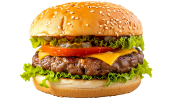 The Irresistible Cheeseburger on Transparent Background png