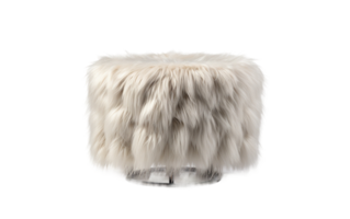 Faux Fur Side Table On Transparent Background png