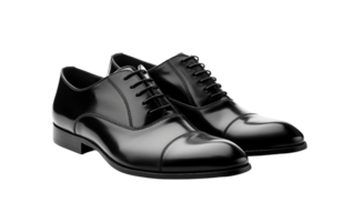 Formal Black Dress Shoes On Transparent Background png