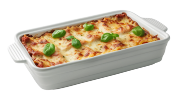 The Perfect Lasagna Dish, on transparent background, format png