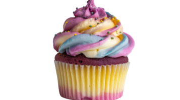 bunt Cupcake Extravaganz, auf transparent Hintergrund, Format png