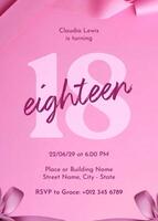 18th Birthday Invitation template