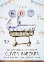 Baby Shower Invitation Card Template 