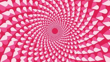 Abstract spiral repeated women's day red background. vector