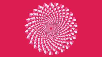 Abstract spiral repeated women's day red background. vector