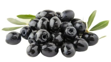 Black Olives, on transparent background, format png