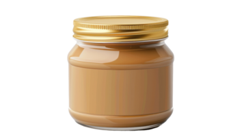 Jar of peanut butter, on transparent background, format png