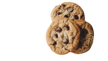 chocolate chip galletas, en transparente fondo, formato png